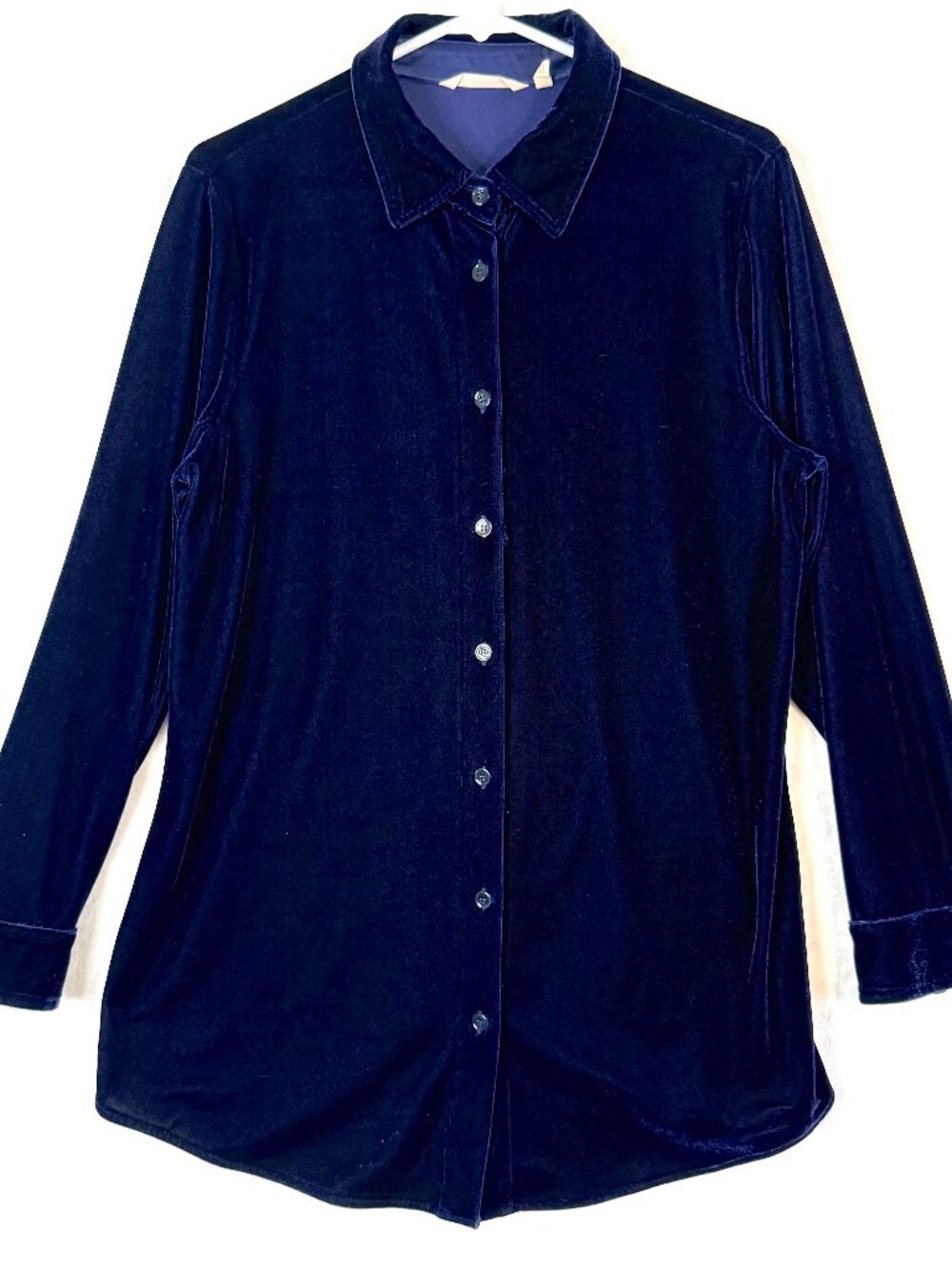 SOFT SURROUNDINGS Velvet Whimsigoth Romantic Holiday Winter LS Tunic Blouse M